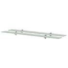 vidaXL Floating Shelves 2 pcs Glass 100x20 cm 8 mm