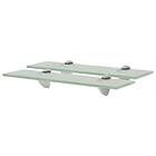 vidaXL Floating Shelves 2 pcs Glass 40x10 cm 8 mm