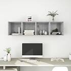 vidaXL Wall Cabinets 4 pcs Concrete Grey 37x37x37 cm Chipboard