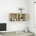 vidaXL Wall Cabinets 2 pcs Sonoma Oak 37x37x37 cm Chipboard