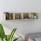 vidaXL CD Wall Shelf Sonoma Oak 100x18x18 cm Chipboard