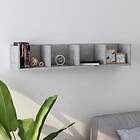 vidaXL CD Wall Shelf Concrete Grey 100x18x18 cm Chipboard