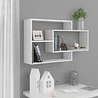 vidaXL Wall Shelves High Gloss White 104x20x58,5 cm Chipboard