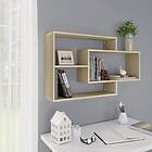 vidaXL Wall Shelves Sonoma Oak 104x20x58,5 cm Chipboard