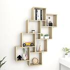 vidaXL Wall Cube Shelf Sonoma Oak 90x15x119 cm Chipboard