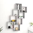 vidaXL Wall Cube Shelf Concrete Grey 90x15x119 cm Chipboard