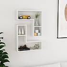 vidaXL Wall Shelves 2 pcs High Gloss White 50x15x50 cm Chipboard