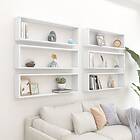 vidaXL Wall Cube Shelves 6 pcs White 100x15x30 cm Chipboard