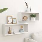 vidaXL Wall Cube Shelves 2 pcs White 60x15x23 cm Chipboard