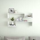 vidaXL Wall Shelves 2 pcs White 100x15x20 cm Chipboard