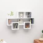 vidaXL Car-shaped Wall Shelf White 82x15x51 cm Chipboard