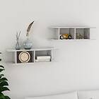 vidaXL Wall Shelves 2 pcs Concrete Grey 78x18x20 cm Chipboard