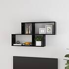 vidaXL Wall Shelf Black 100x18x53 cm Chipboard