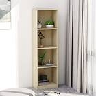 vidaXL 4-Tier Book Cabinet Sonoma Oak 40x24x142 cm Chipboard