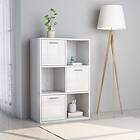 vidaXL Storage Cabinet High Gloss White 60x29.5x90 cm Chipboard