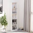 vidaXL 5-Tier Book Cabinet White 40x24x175 cm Chipboard