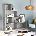 vidaXL Book Cabinet/Room Divider Concrete Grey 155x24x160 cm Chipboard