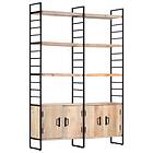 vidaXL 4-Tier Bookcase 124x30x180 cm Solid Mango Wood