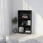 vidaXL 3-Tier Book Cabinet High Gloss Grey 60x24x108 cm Chipboard