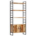 vidaXL 4-Tier Bookcase 80x30x180 cm Rough Mango Wood