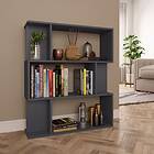 vidaXL Book Cabinet/Room Divider Grey 80x24x96 cm Chipboard