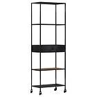 vidaXL Book Cabinet 60x35x180 cm Rough Mango Wood & Iron