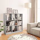 vidaXL Book Cabinet Concrete Grey 97.5x29.5x100 cm Chipboard