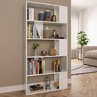 vidaXL Book Cabinet/Room Divider High Gloss White 80x24x159 cm Chipboard