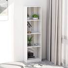 vidaXL 4-Tier Book Cabinet High Gloss White 40x24x142 cm Chipboard