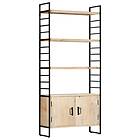 vidaXL 4-Tier Bookcase 80x30x180 cm Solid Mango Wood