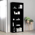 vidaXL 5-Tier Book Cabinet Black 80x30x189 cm Chipboard