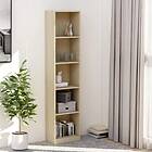 vidaXL 5-Tier Book Cabinet Sonoma Oak 40x24x175 cm Chipboard