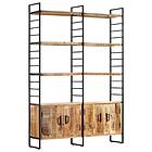 vidaXL 4-Tier Bookcase 124x30x180 cm Rough Mango Wood