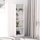 vidaXL 4-Tier Book Cabinet White 40x24x142 cm Chipboard