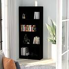 vidaXL 4-Tier Book Cabinet Black 60x24x142 cm Chipboard