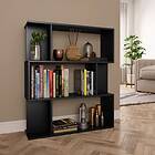 vidaXL Book Cabinet/Room Divider Black 80x24x96 cm Chipboard