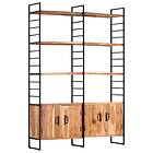 vidaXL 4-Tier Bookcase 124x30x180 cm Solid Acacia Wood