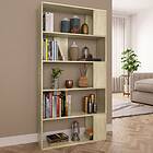 vidaXL Book Cabinet/Room Divider Sonoma Oak 80x24x159 cm Chipboard