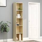 vidaXL Book Cabinet Sonoma Oak 40x30x189 cm Chipboard