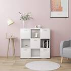 vidaXL Book Cabinet White 90x30x90 cm Chipboard
