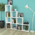 vidaXL Staircase Bookcase/Display Shelf 142 cm White