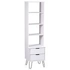 vidaXL Book Cabinet New York Range White Solid Pine Wood