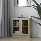 vidaXL Vitrine Cabinet Sonoma Oak 82.5x30.5x80 cm Chipboard