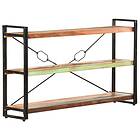 vidaXL 3-Tier Bookcase 140x30x80 cm Solid Reclaimed Wood