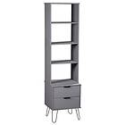 vidaXL Book Cabinet New York Range Grey Solid Pine Wood