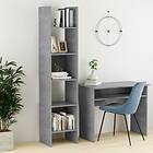 vidaXL Book Cabinet Concrete Grey 40x35x180 cm Chipboard