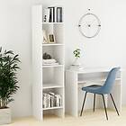 vidaXL Book Cabinet High Gloss White 40x35x180 cm Chipboard