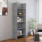 vidaXL Book Cabinet Concrete Grey 60x35x180 cm Chipboard