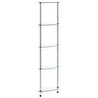 vidaXL 5-Tier Shelf Transparent 30x30x130 cm Tempered Glass