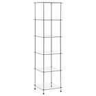 vidaXL 6-Tier Shelf Transparent 40x40x160 cm Tempered Glass